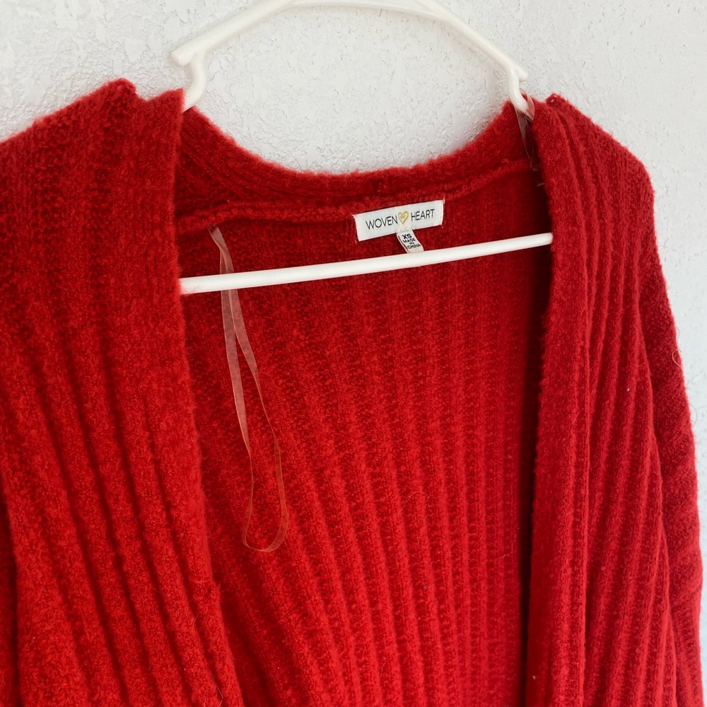 Cozy Red Cardigan - Picture 2 of 5
